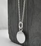 Sterling Silver Round Disc Pendant Necklace - Plain-Smooth Lengths 16-24 Inches - Image 3