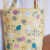 Mini Easter gift bag: yellow with bunnies