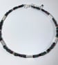 Ruby in apatite and handmade silver bead necklace, adjustable length  - Image 5