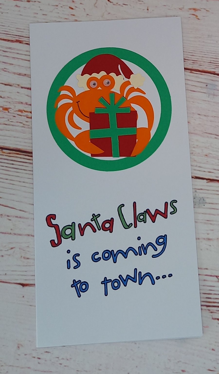 Funny Christmas Card - Santa Claws