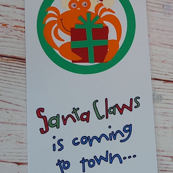 Funny Christmas Card - Santa Claws