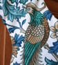 Luxury Christmas Stocking - Teal Bird of Paradise - upcycled and vintage fabrics - Image 5