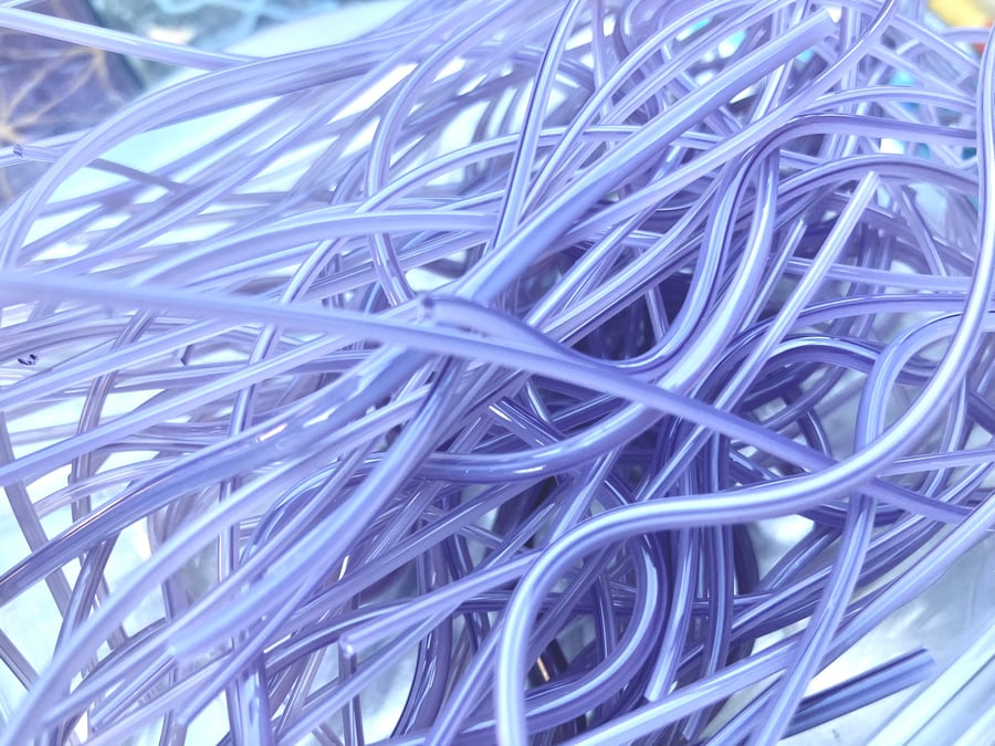 100g Purple streaky Bullseye 90coe glass Vitrigraph stringers