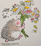 A4 card topper page using Penny Black stamps - Hedgehogs - Image 4