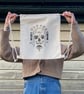 Third Eye, hand printed drawstring backpack - Image 3