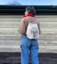 Third Eye, hand printed drawstring backpack - Image 1