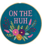  'On The Huh' Hand Embroidered Floral Wall Art - 8 Inch - Image 3