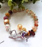  Artisan Multigemstone Chakra Designer Charm Bracelet  - Image 1