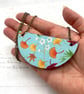 Imperfectly Perfect - Japanese foliage fabric and wood statement necklace - Image 2