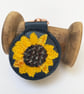 Up-cycled Sunflower key ring or bag charm.  - Image 1