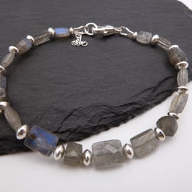 sterling silver bracelet, labradorite gemstone jewellery