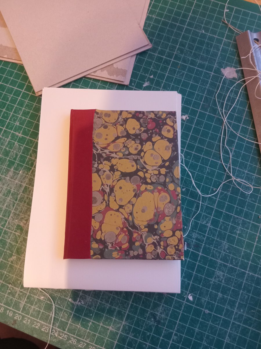 Small slim a6 notebook with printed marble design