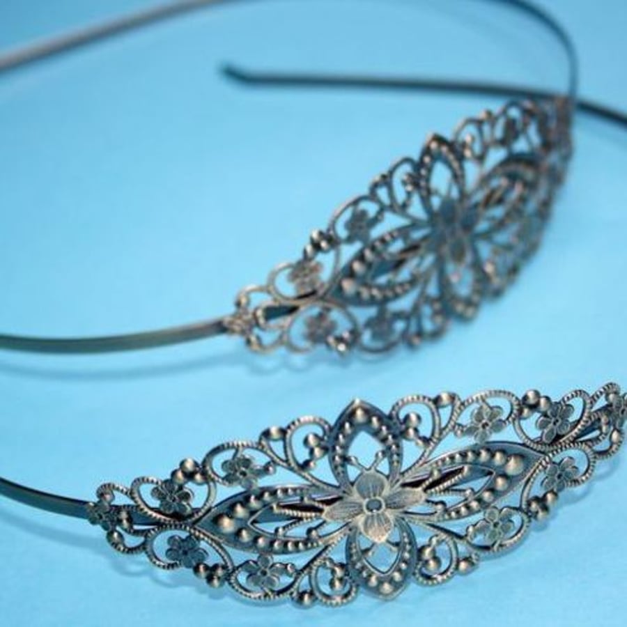 bronze plated vintage hairband