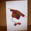 Greetings Card with Knitted Jumper