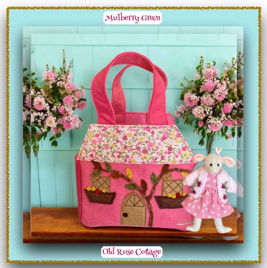Old Rose Cottage - A Little Nipper Mouse House Bag