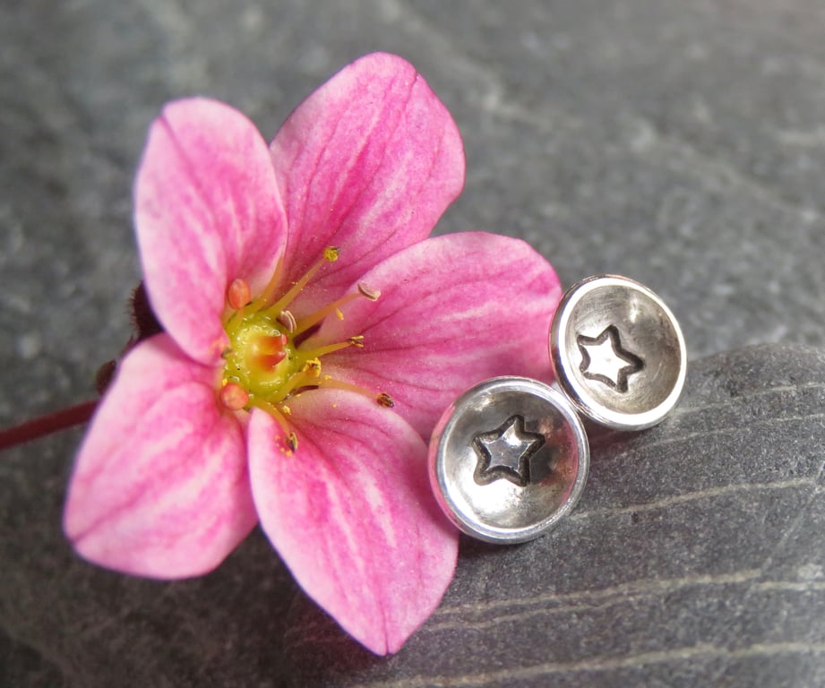 Minimalist silver star studs, celestial earrings, star lover gift