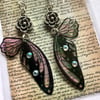 Iridescent Flower Fairy Wing Sterling Silver Earrings