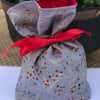 Luxury Lined Fabric Christmas Gift Bags Reusable Present Wrapping 