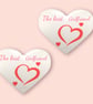 The Best Girlfriend Set Of Two Ceramic Heart Shaped Coasters - Image 1