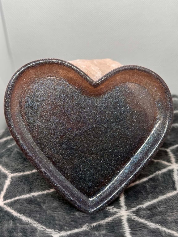 Midnight Stardust Heart Trinket Tray