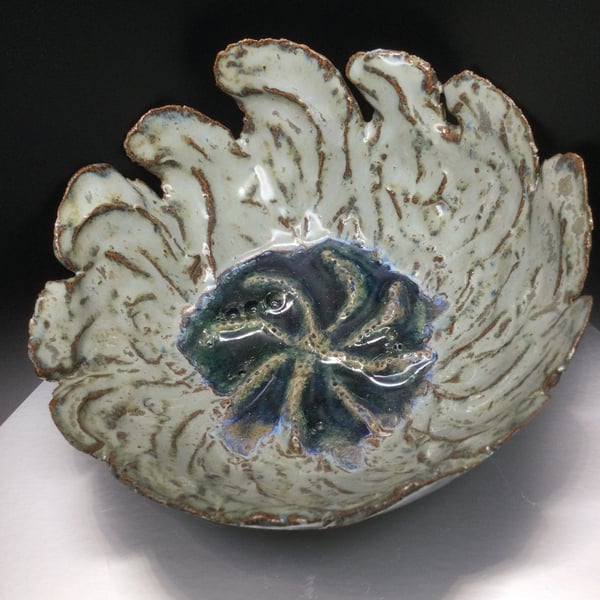 Ceramic sea creature bowl, kiln fired