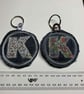 Upcycled denim key ring. Boho K - Image 2