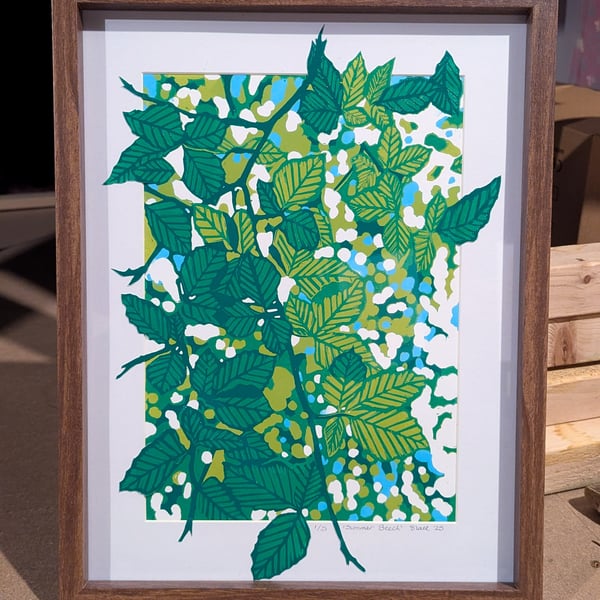 Summer Beech Lino Print 