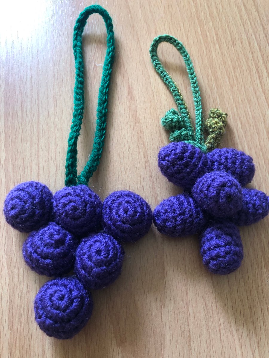 Crochet Grapes Keyring
