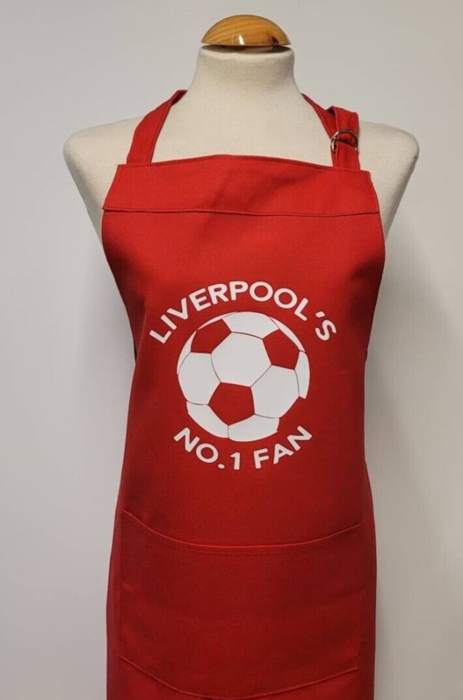 Liverpool - No.1 fan. Medium cotton apron with pocket 