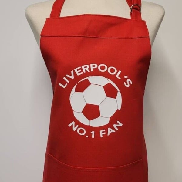 Liverpool - No.1 fan. Medium cotton apron with pocket 