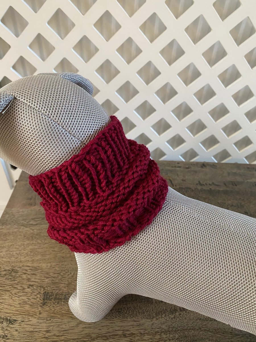 Dog Neck Warmer 100% Wool - Size Small