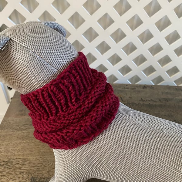 Dog Neck Warmer 100% Wool - Size Small