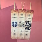 Handmade Gothic Bookmark Set Leather Tassel Horror Gift Set