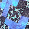 Metallic Dragonfly Patchwork Quilt 