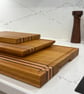 Iroko Chopping Board - Walnut Beech detail Serving Kitchen Board - Image 9