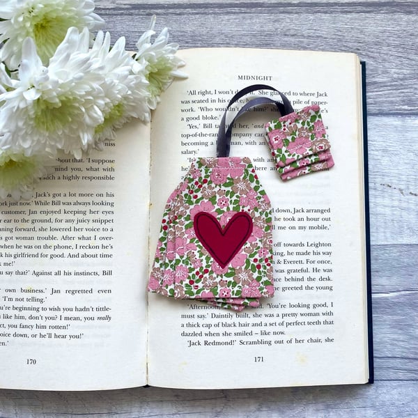 Tea bag bookmark, book and tea gift