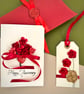 Red rose bouquet wife wedding anniversary card keepsake letterbox gift - Image 3