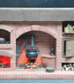 1: 12th Dolls House Brick Fireplace Tudor Medieval Cottage