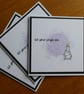 Pack of 3 Christmas Cards - Gnomes with Tree Lights - Image 1