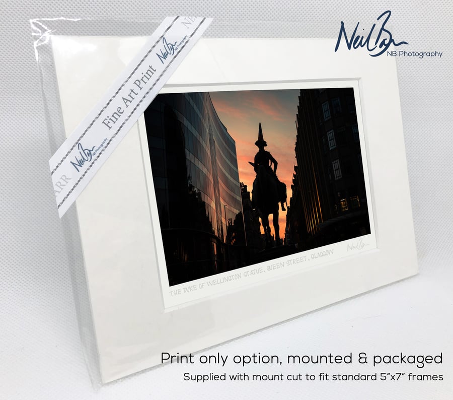 The Duke Glasgow Queen Street Scotland - A6 (7" x 5") Unframed Print