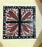 Handmade Plum Fused Glass Butterfly Handkerchief Candle Holder - Image 9