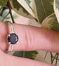 Natural Blue Sapphire Sterling Silver Ring With White Zircon Size N to O - Image 5