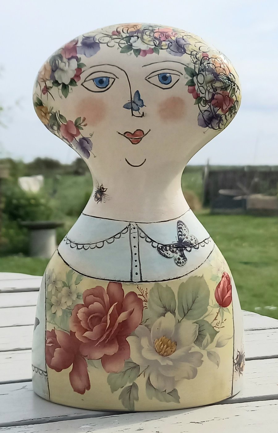 Figurative ceramic vase 