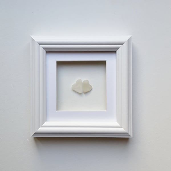 Sea Glass Hearts, Valentine Gift Wedding Gift, Anniversary, Engagement Gift