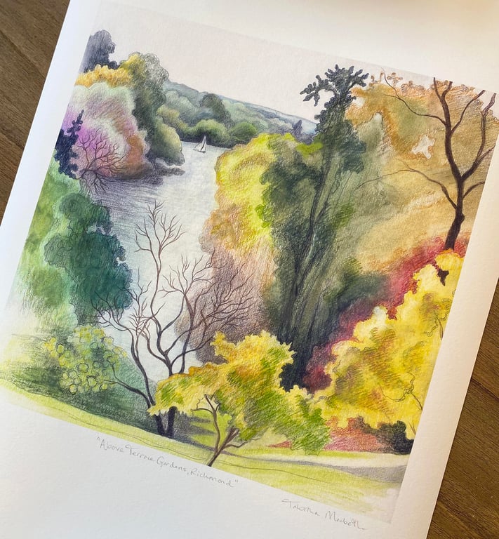 Perfectly Imperfect - View from Richmond Hill, Autumn Trees, River Thames Art 