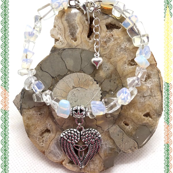 OOAK Angel wings bangle style bracelet