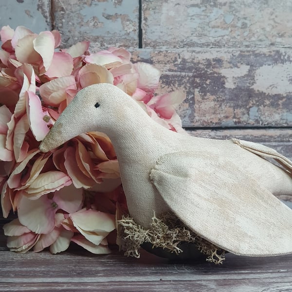 Primitive Handpainted Dove