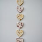 Ceramic Heart Hanging Decoration - Botanical Impressions - Nature Wall Art