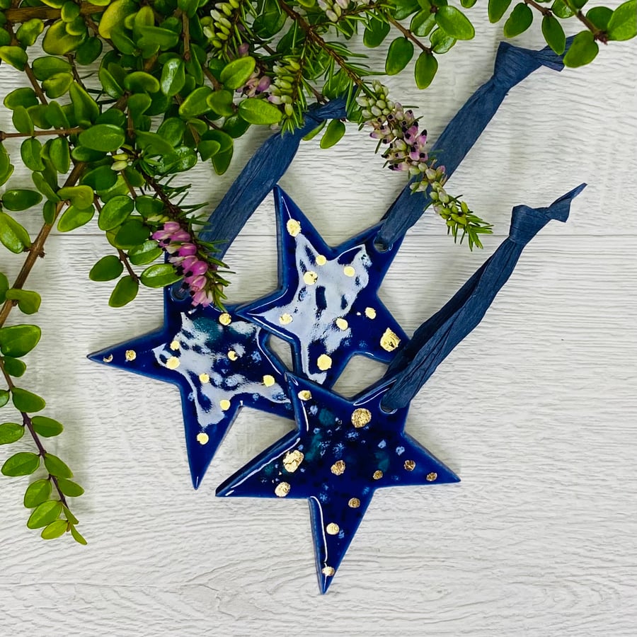 Trio of ceramic stars 