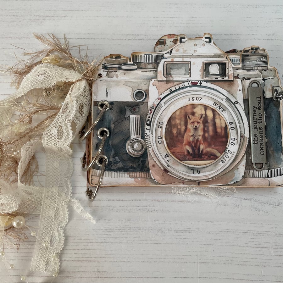 SOLD - Journal, Pocket - Camera Pocket Journal and Ephemera PB11